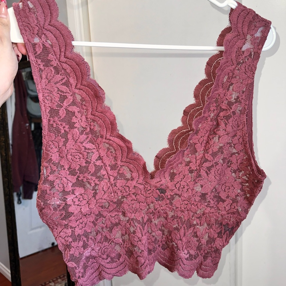 Lace Bralette in Dusty Pink